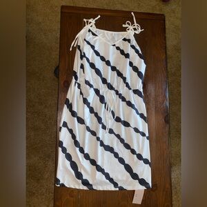 SHEIN Black and White Striped Mini Dress